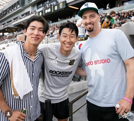 LAFC 손흥민, 다저스 김혜성·스넬과 만남