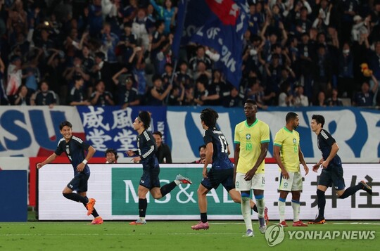 일본, 브라질 꺾고 사상 첫 승리