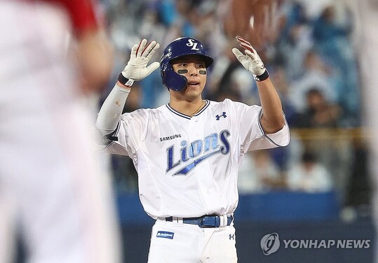 삼성 김영웅, PO 1차전 3루수 복귀
