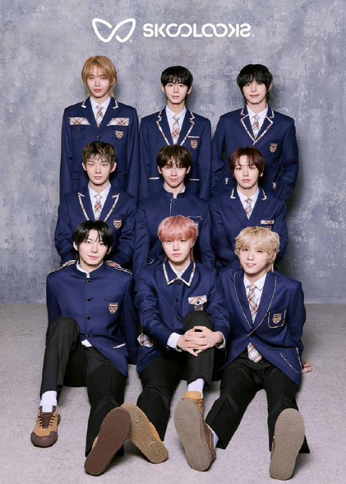 그룹 아홉, 교복 브랜드 모델 발탁