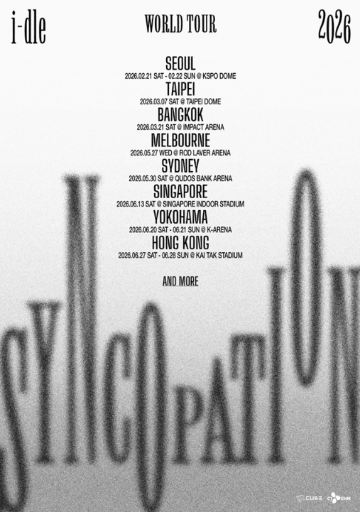 (여자)아이들, 2026년 월드투어 Syncopation 개최