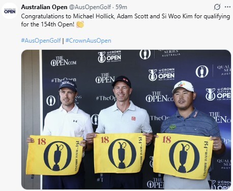 김시우, 호주오픈 3위로 디오픈 티켓 확보