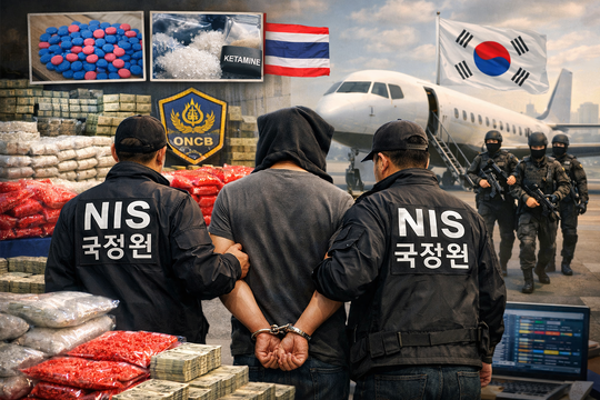 국정원, 4조 6천억대 ‘태국 마약왕’ 강남서 전격 검거…역대 최대 규모 차단